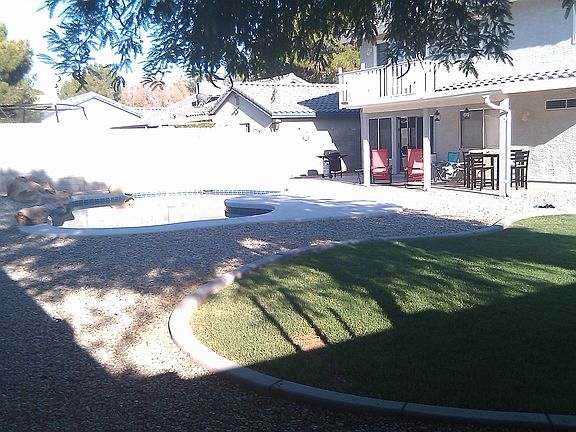 Nice size yard with pool.