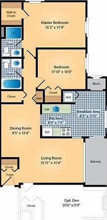 2 bedroom floorplan