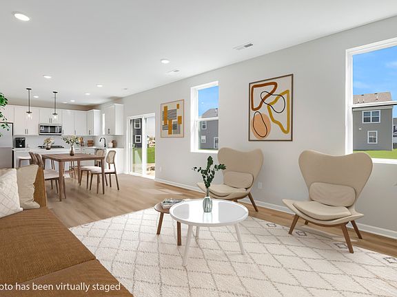 Gathering room looking into the kitchen