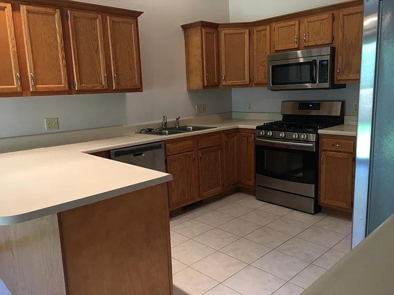 Kitchen with gas stove