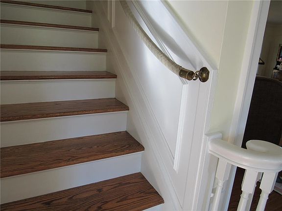 Beautiful staircase with rope handrail