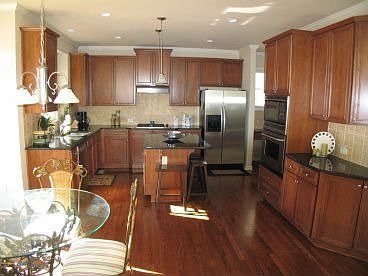 Gorgeous kitchen with granite and lots of cabinet space.
