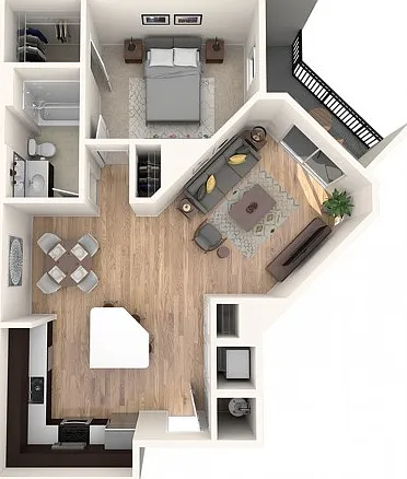 1 Bed 1 Bath 1 Bed 1 Bath
