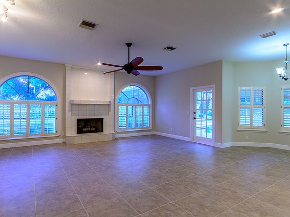 Family room with fireplace