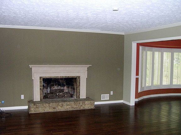 Family room with cozy fireplace