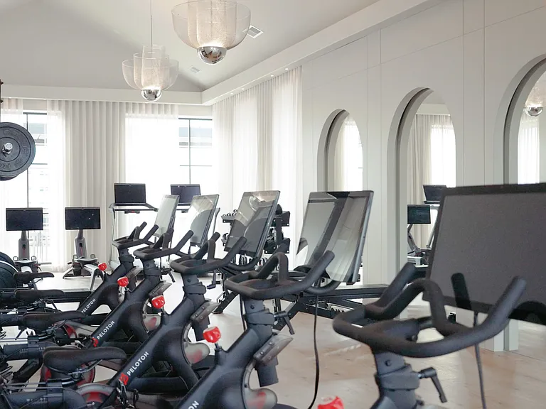 Peloton Bikes for cardio training at The Grove Fitness Center