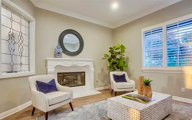 Bonus separate family room with fireplace
