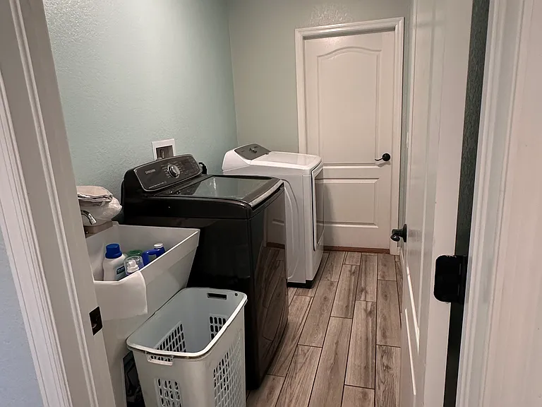 inside laundry room washer/dryer included