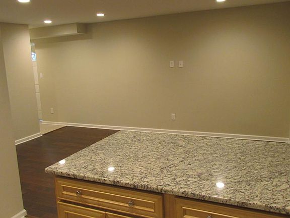 Kitchen looking into living room