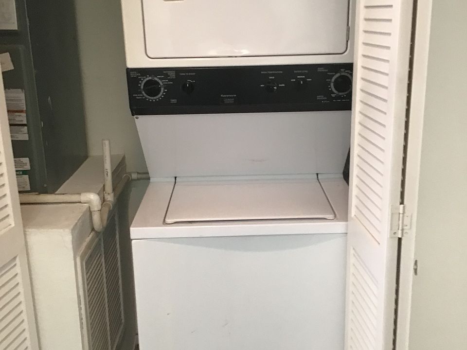 Washer& dryer inside unit