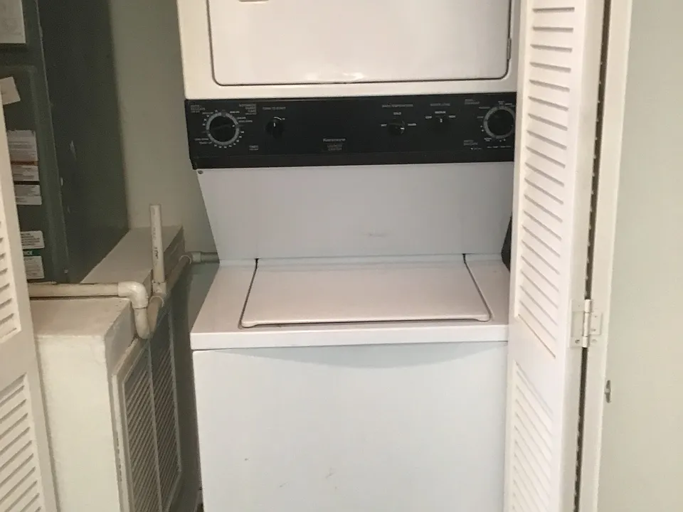 Washer& dryer inside unit