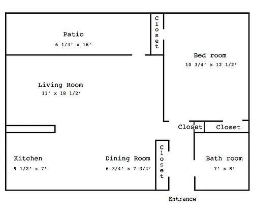 Floor plan 1 Bedroom