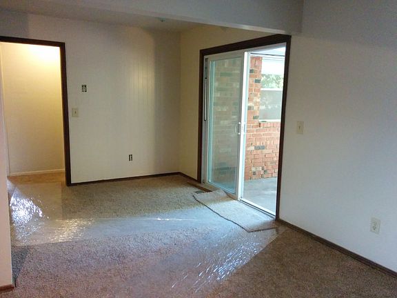 Dining room with sliding doors to access backyard