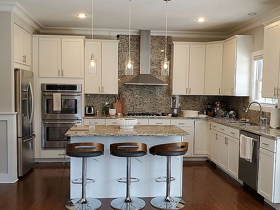Kitchen with large island.