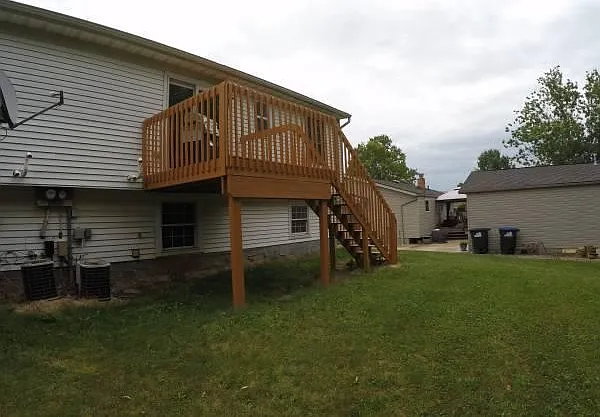 deck and yard