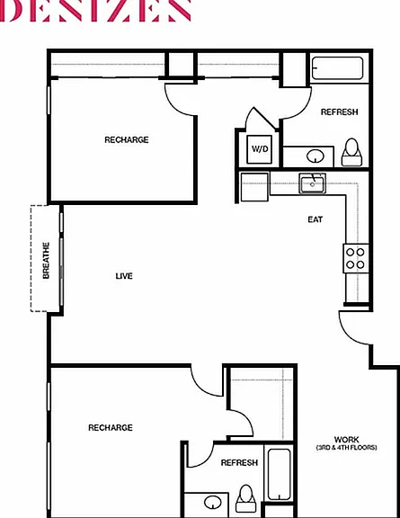 2D - 2B2B - 1231 SQFT 2D - 2B2B - 1231 SQFT