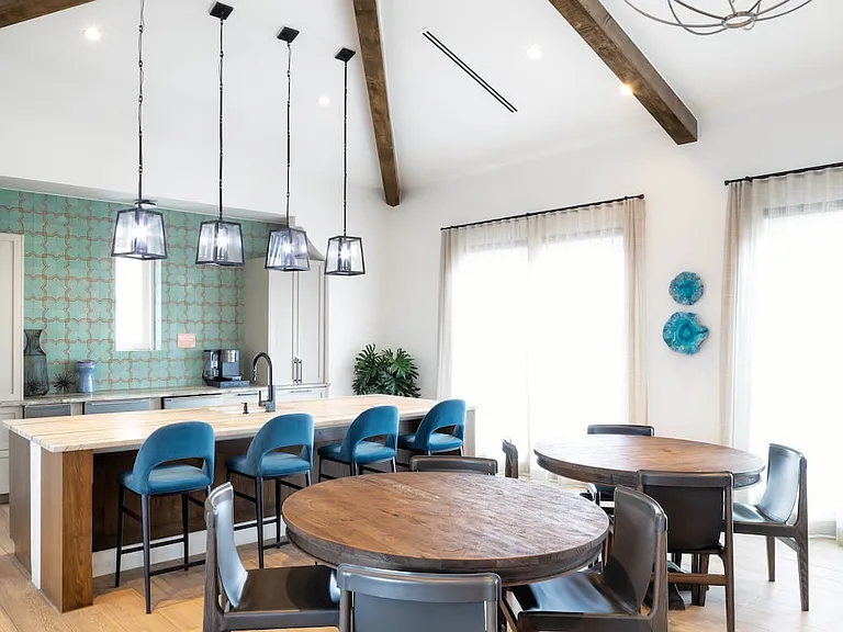 Resident lounge with entertaining kitchenette