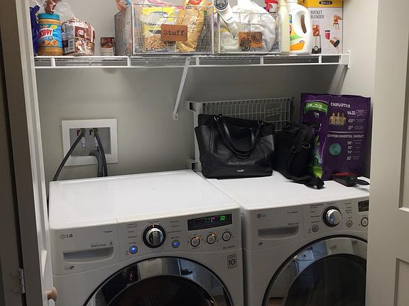 Full washer/dryer with pantry!