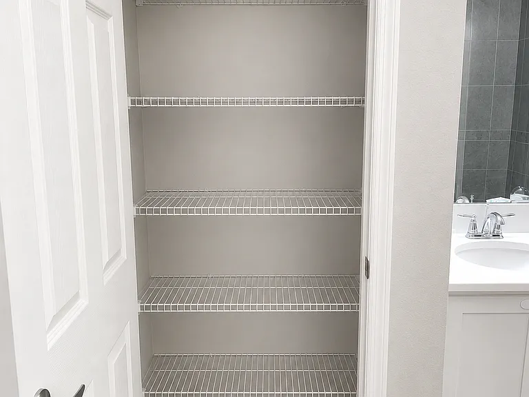 Master bedroom linen closet