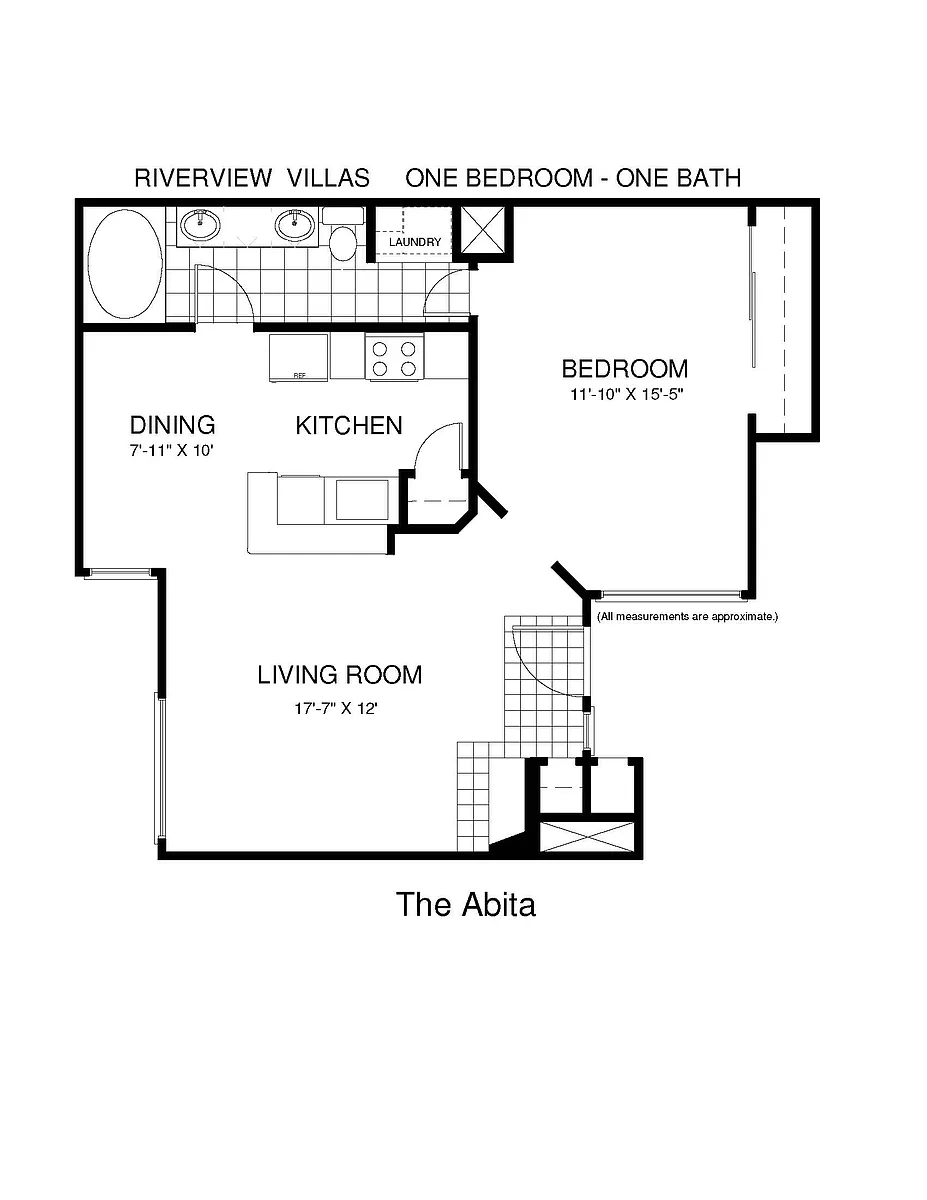 Floor plan One Bedroom Flat - Call for Availability
