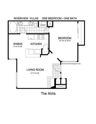 Floor plan One Bedroom Flat - Call for Availability