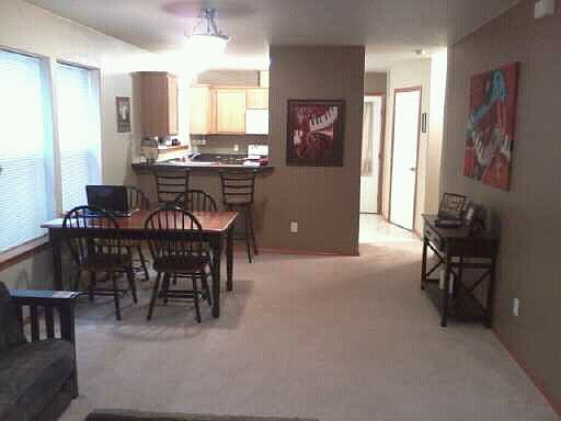 dining area next to bar 