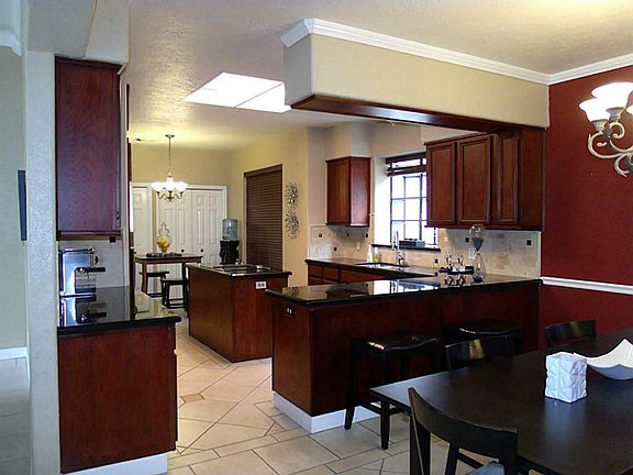 Great view of Updated dining and kitchen area