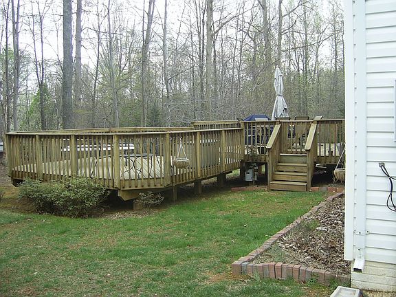 Wood back yard and deck