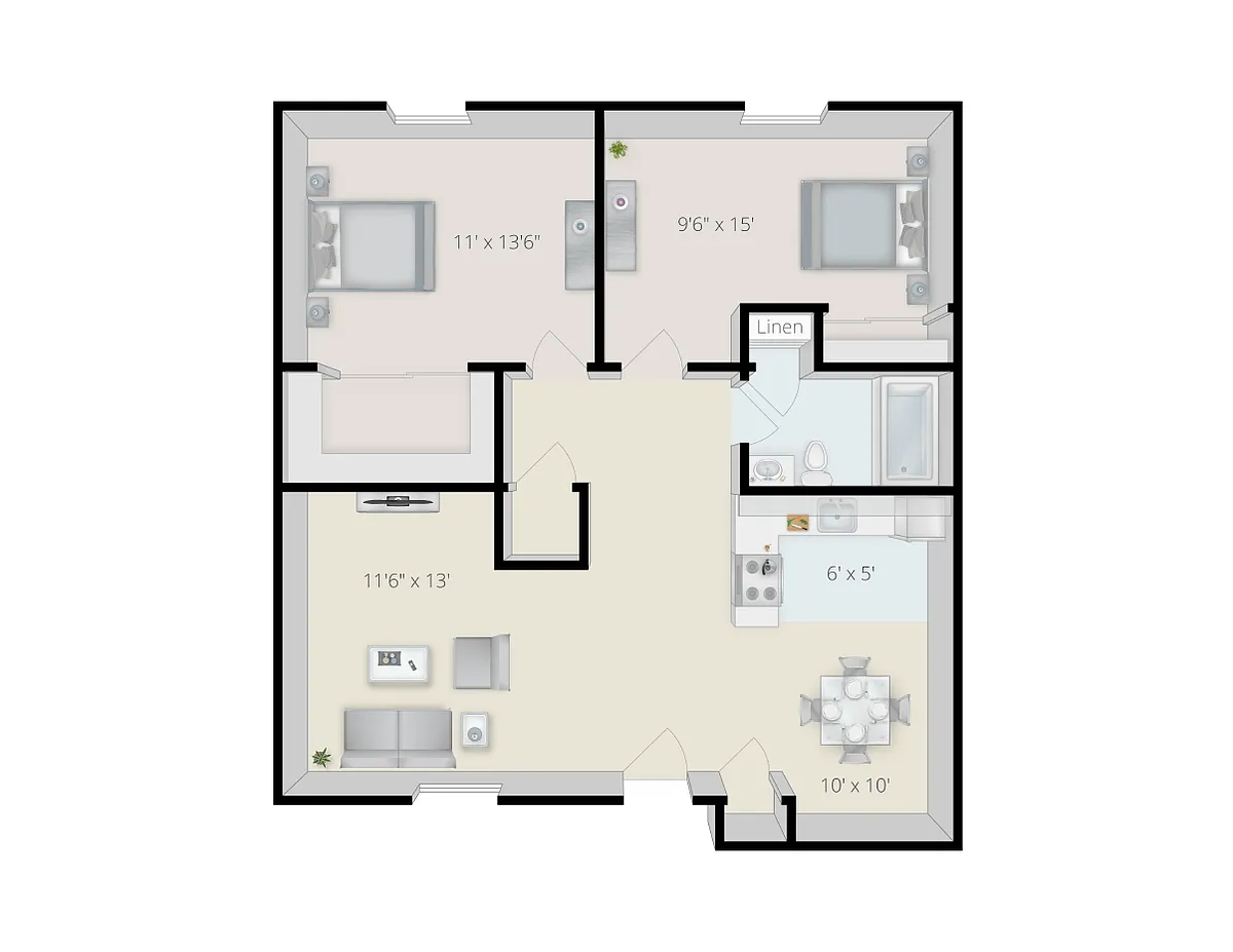 Floor plan 2 Bedroom