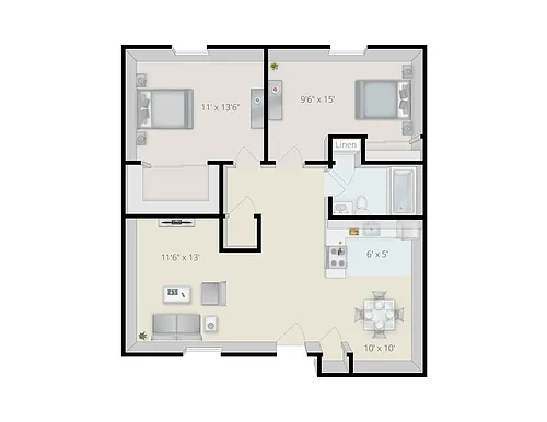 Floor plan 2 Bedroom