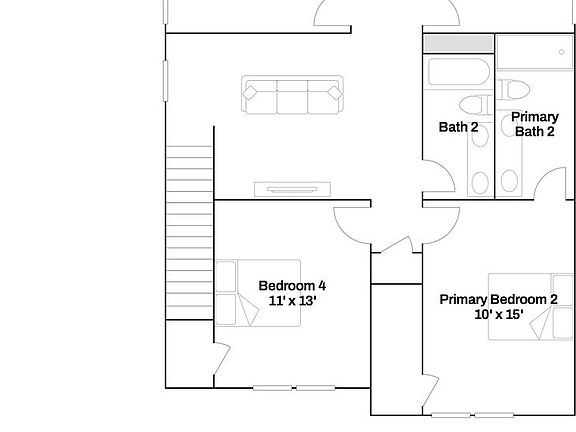 Second Floor- Option 2 Bedroom 5