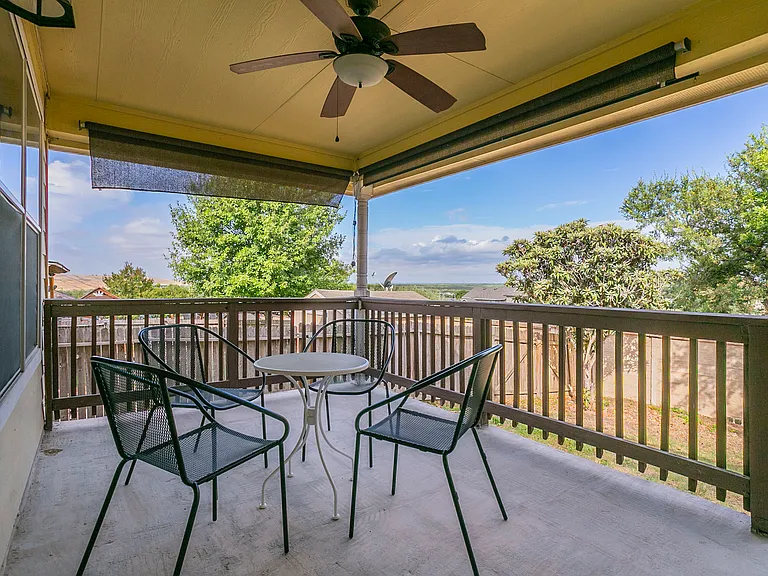 Patio with furniture