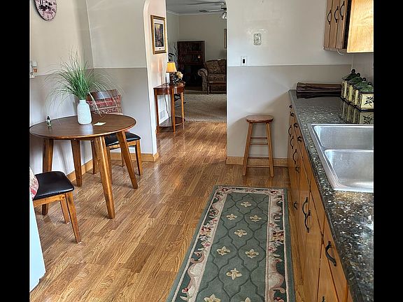 Kitchen into living room 