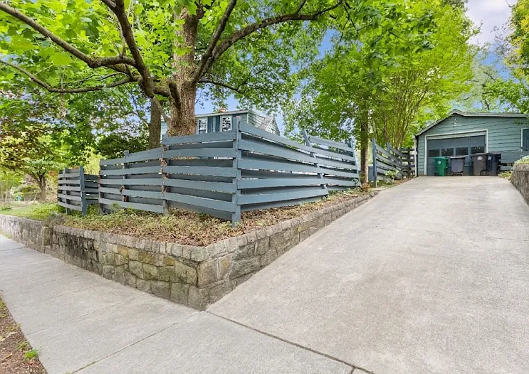 Private off-street driveway leading up to the garage.