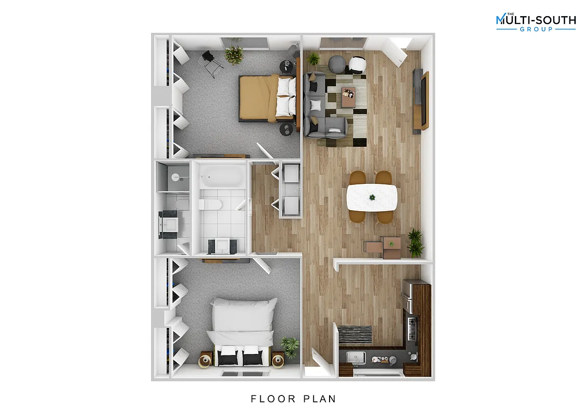 Floor plan 2 bedroom 2 bathroom