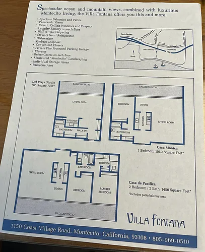 Floor plan Villa Fontana Apartments