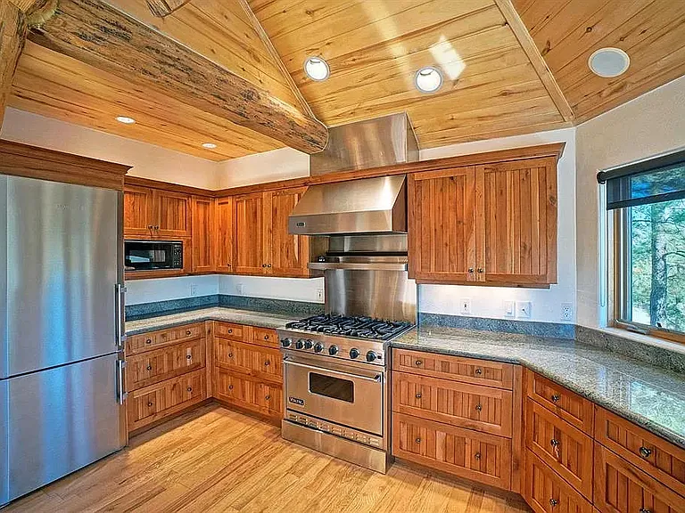 Kitchen cooking and prep area