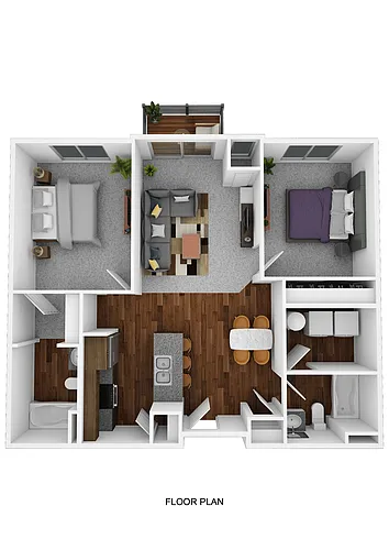 Floor plan 2 Bedroom 2 Bathroom