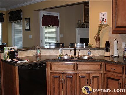 Sink and Bar Area in Kitchen