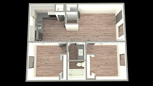 Floor plan 2 Bedroom 1 Bath