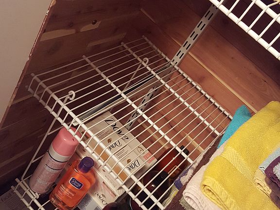 Cedar lined linen closet 