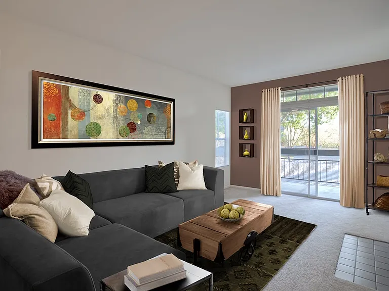 Classic Package I living room with carpet (select homes)