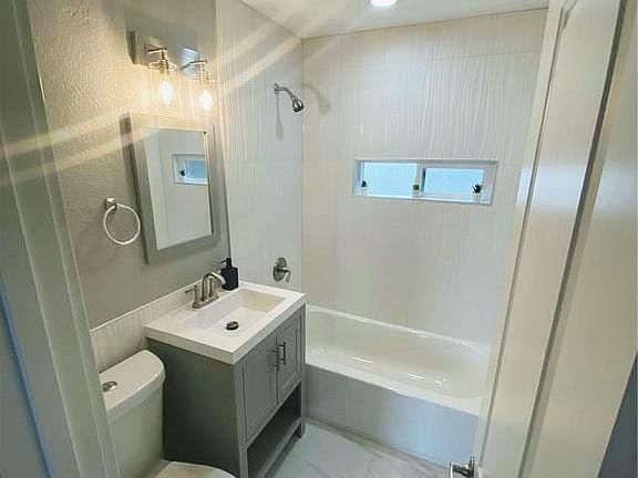 Brand. new bathroom with modern touches.