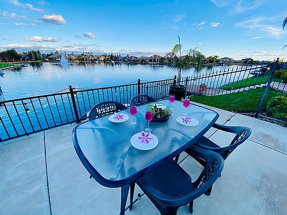 Outdoor waterfront dining