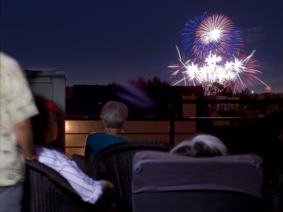 Boise Fireworks from Balcony