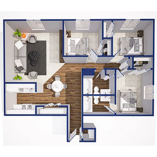Floor plan 3 Bedroom