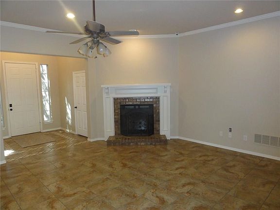 This gas log fireplace provides lots of warmth on those cold winter nights.