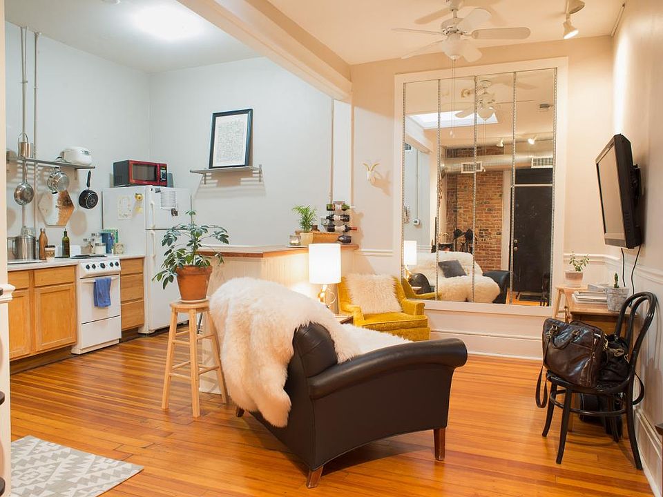 The main living area as viewed from the apartment entry
