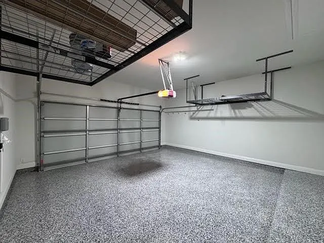 Shelving and epoxy garage