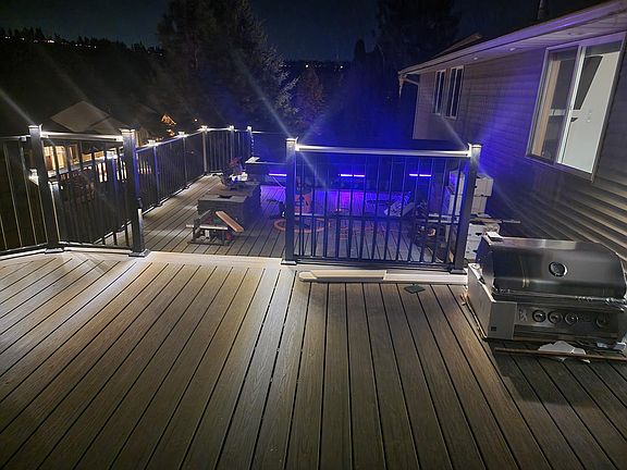 Deck at night.